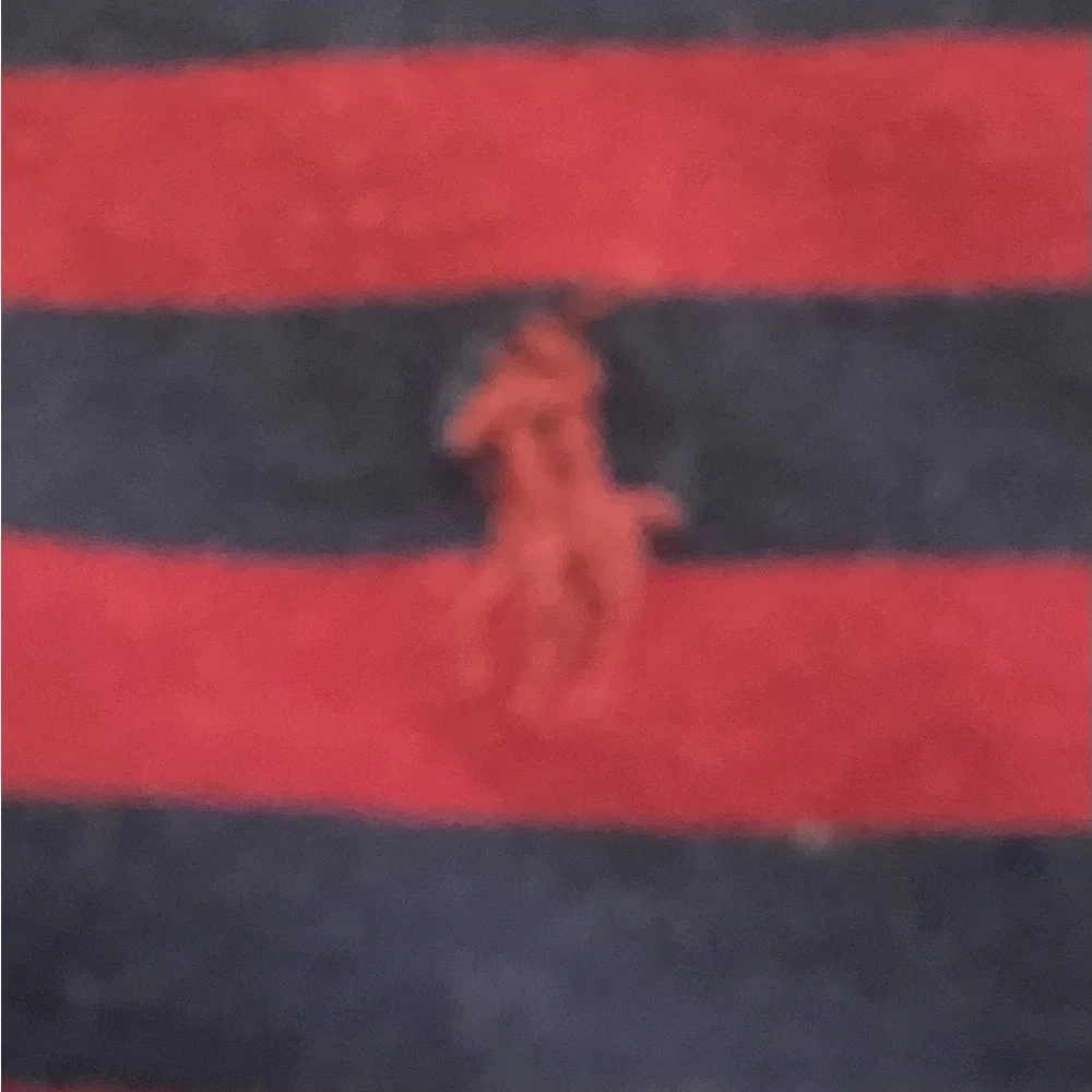 Vintage Polo by Ralph Lauren Boy’s Sz M‎ Navy/Maroon Stripe Short Sleeve Polo